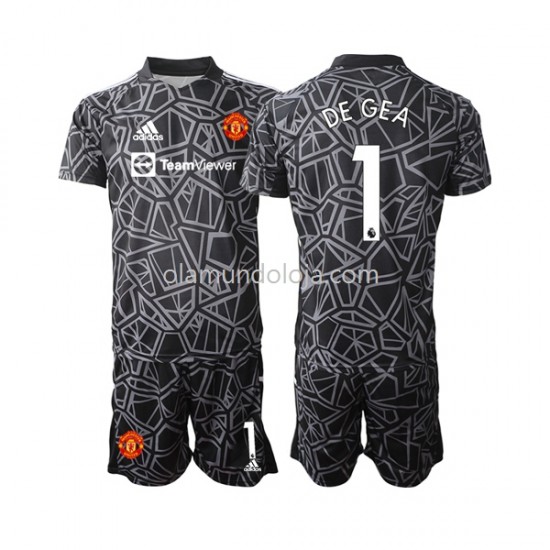Camisola Manchester United DE GEA 1 Guarda-redes Criança Equipamento Segundo 2022-2023 Manga Curta